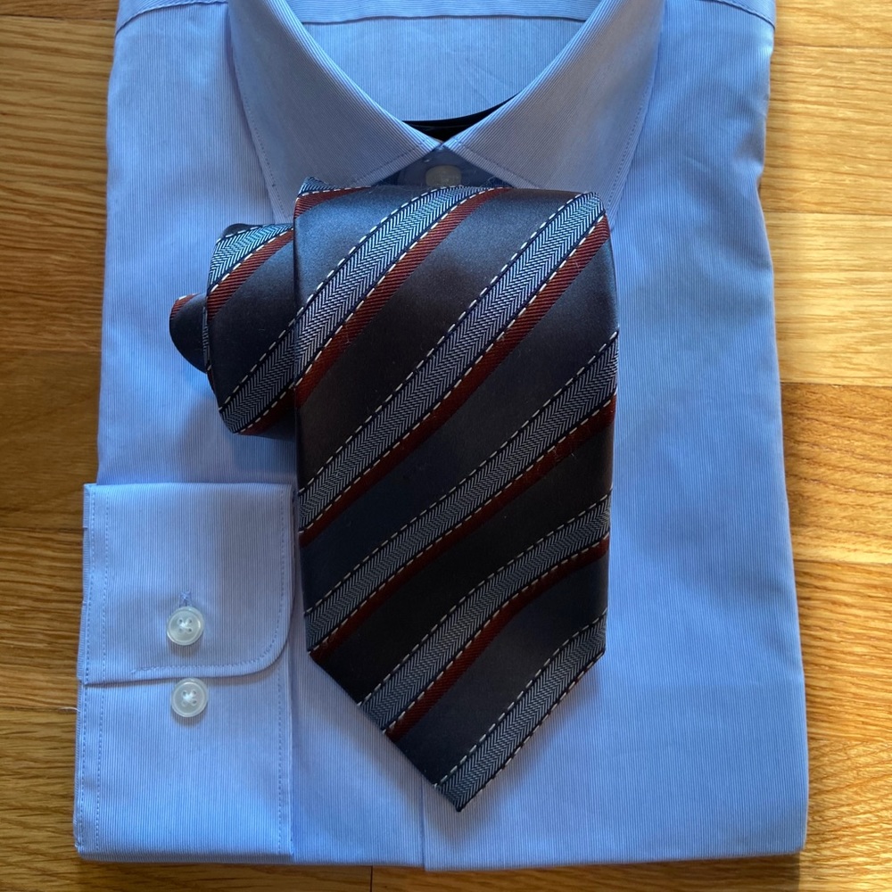 Ermenegildo Men’s Tie Maroon Striped